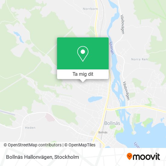 Bollnäs Hallonvägen karta