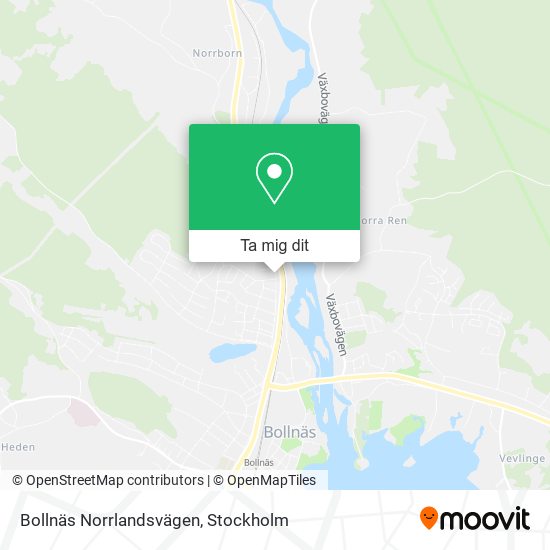 Bollnäs Norrlandsvägen karta