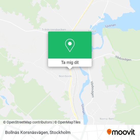 Bollnäs Korsnäsvägen karta