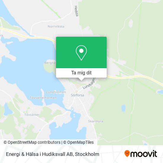 Energi & Hälsa i Hudiksvall AB karta