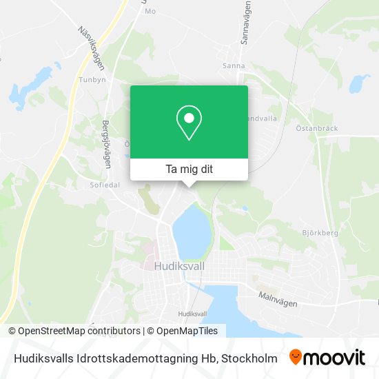 Hudiksvalls Idrottskademottagning Hb karta