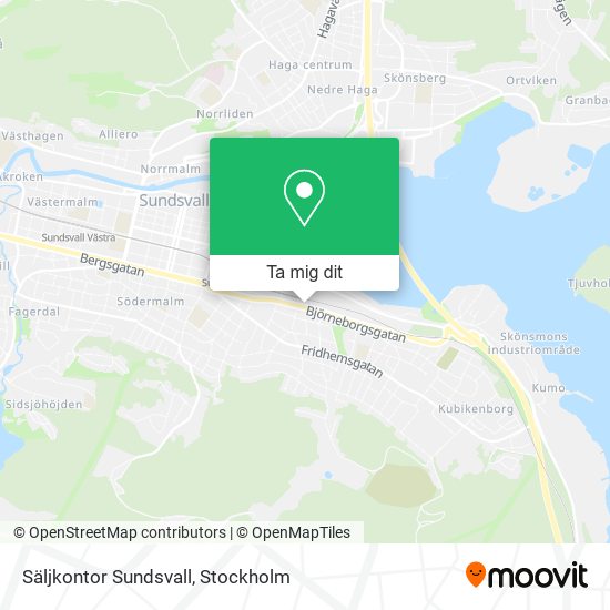 Säljkontor Sundsvall karta