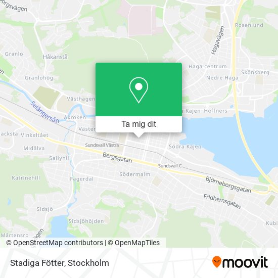 Stadiga Fötter karta