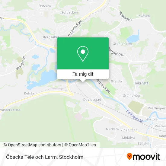 Öbacka Tele och Larm karta