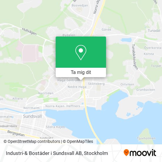 Industri-& Bostäder i Sundsvall AB karta