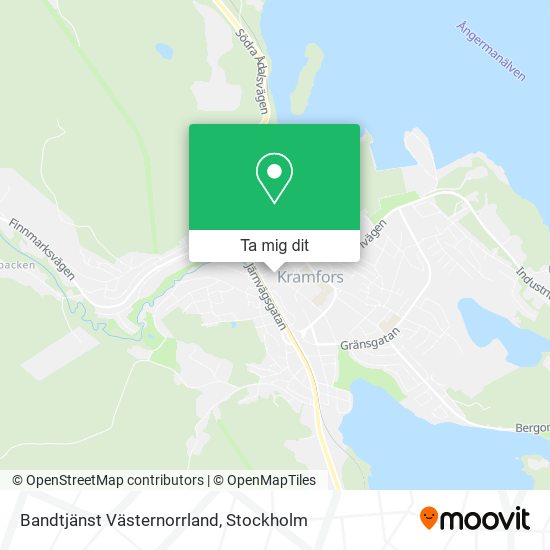 Bandtjänst Västernorrland karta