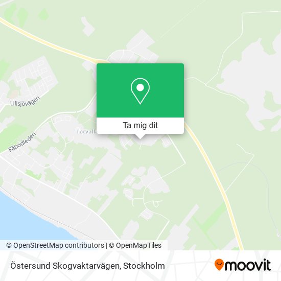 Östersund Skogvaktarvägen karta