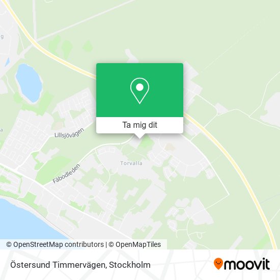 Östersund Timmervägen karta