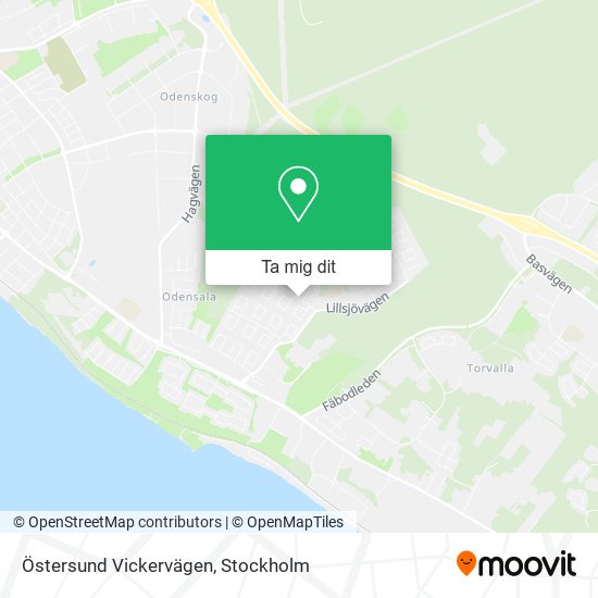 Östersund Vickervägen karta