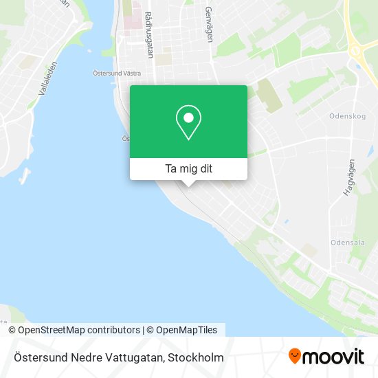 Östersund Nedre Vattugatan karta