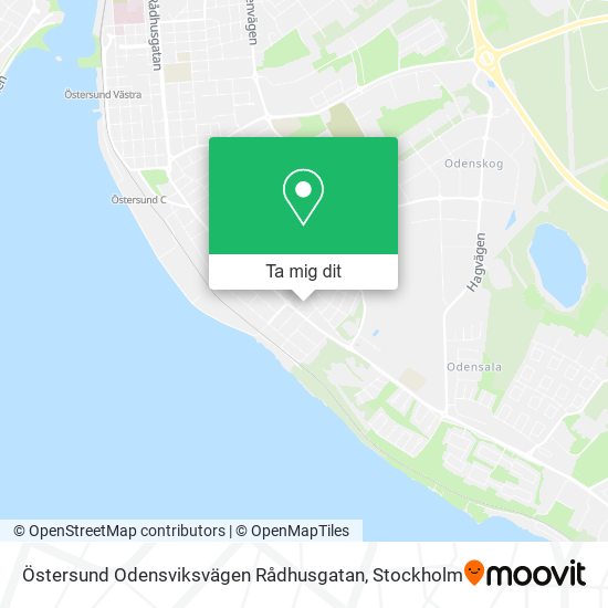 Östersund Odensviksvägen Rådhusgatan karta