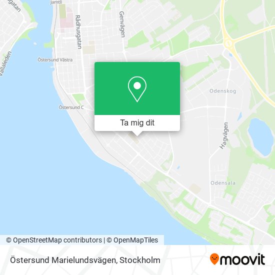 Östersund Marielundsvägen karta