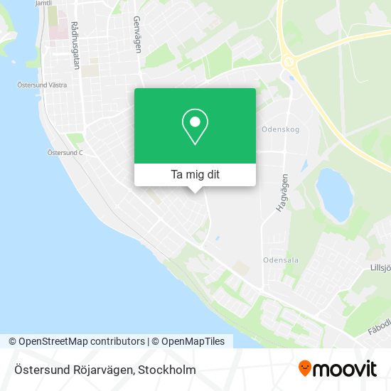 Östersund Röjarvägen karta