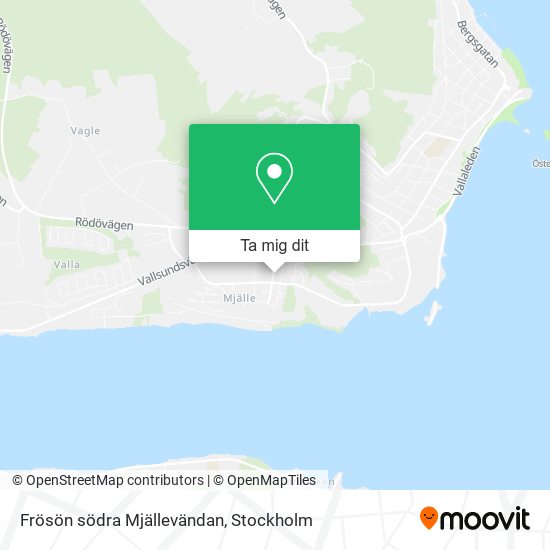 Frösön södra Mjällevändan karta