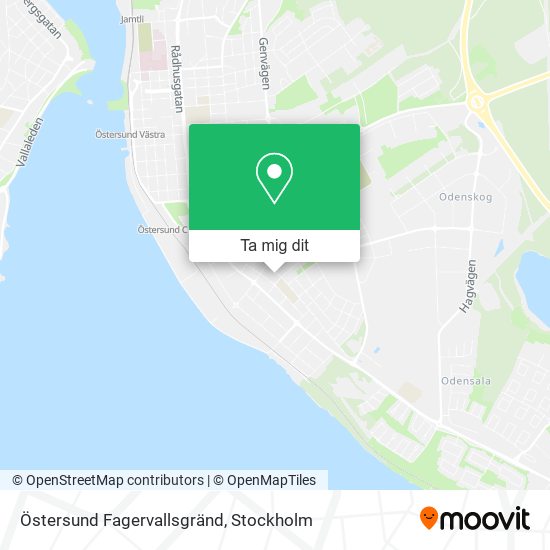 Östersund Fagervallsgränd karta