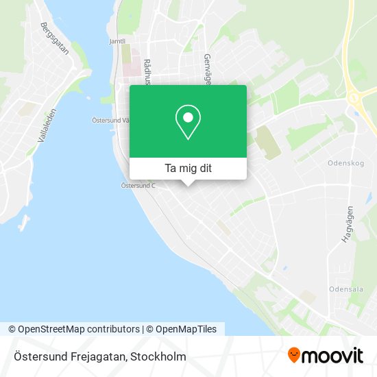 Östersund Frejagatan karta