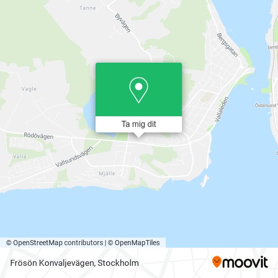 Frösön Konvaljevägen karta