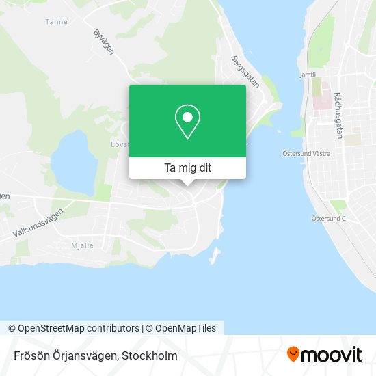 Frösön Örjansvägen karta