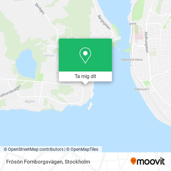 Frösön Fornborgsvägen karta