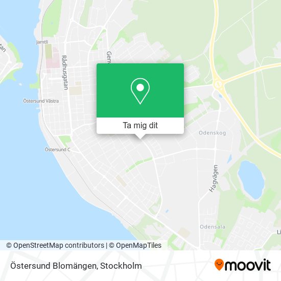 Östersund Blomängen karta
