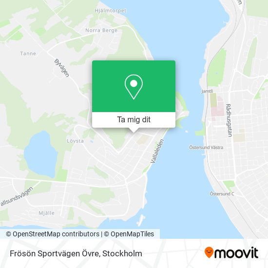 Frösön Sportvägen Övre karta