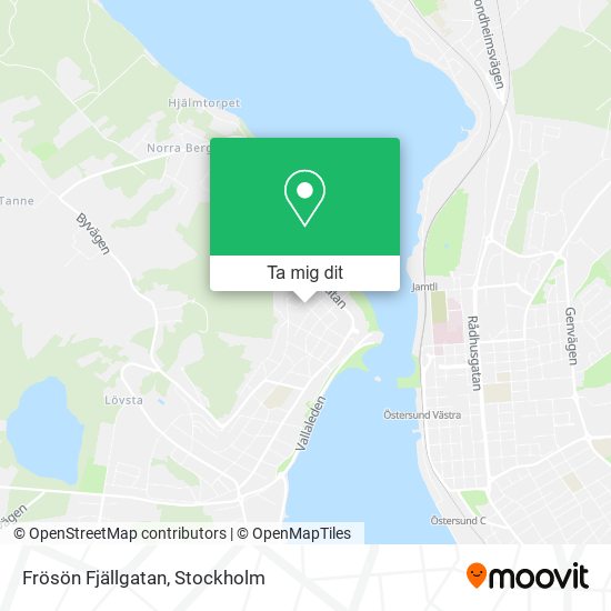 Frösön Fjällgatan karta