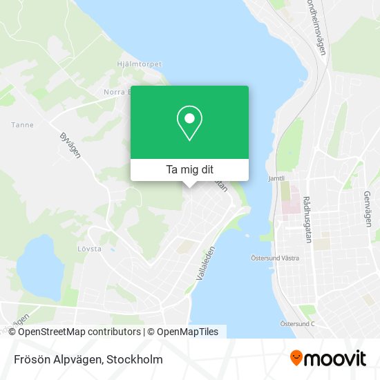 Frösön Alpvägen karta