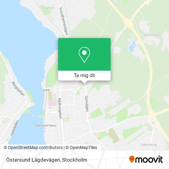 Östersund Lägdevägen karta