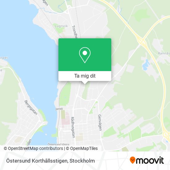 Östersund Korthållsstigen karta