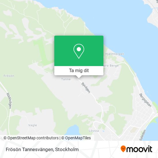 Frösön Tannesvängen karta