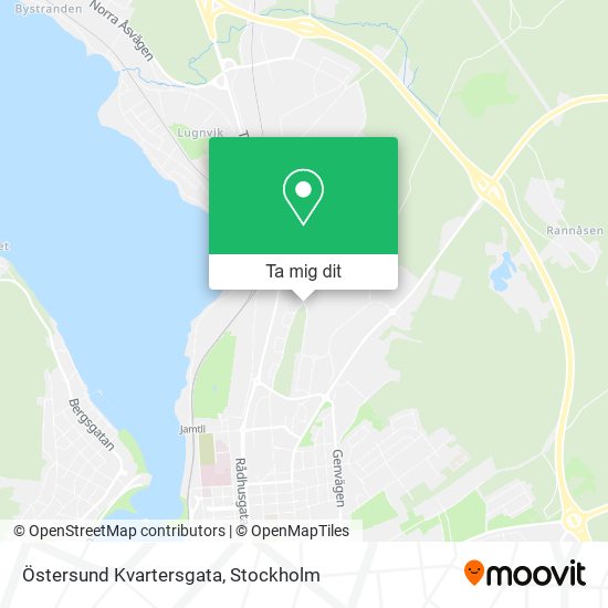 Östersund Kvartersgata karta