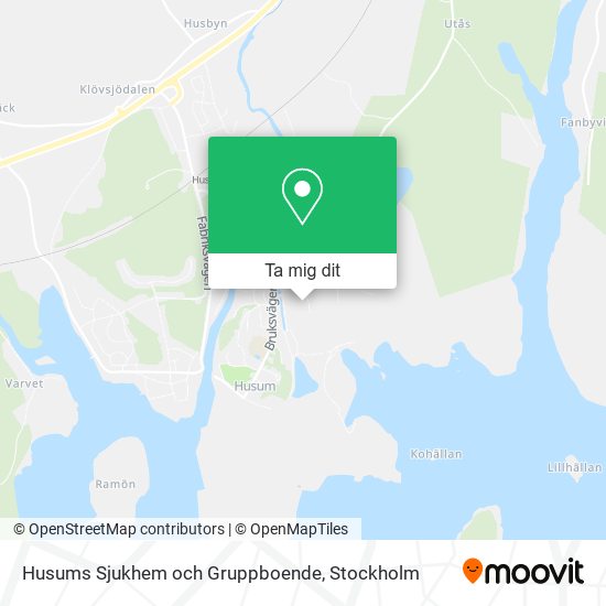 Husums Sjukhem och Gruppboende karta