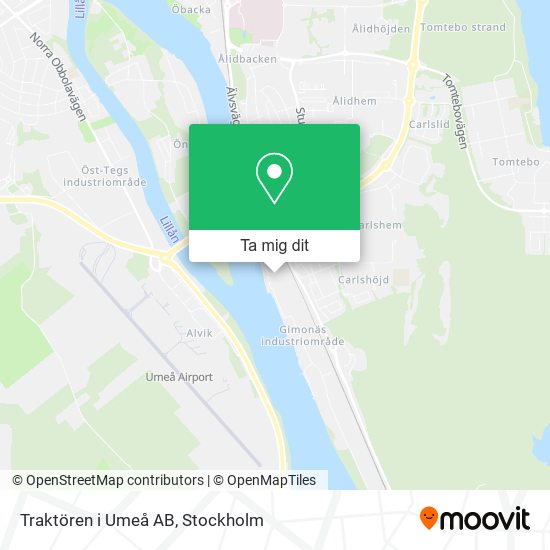 Traktören i Umeå AB karta