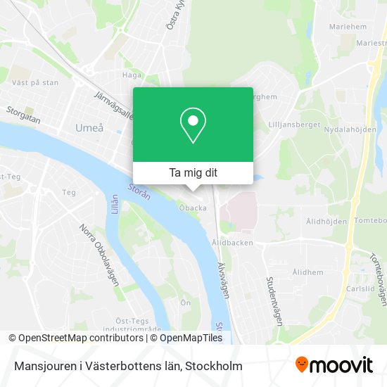 Mansjouren i Västerbottens län karta