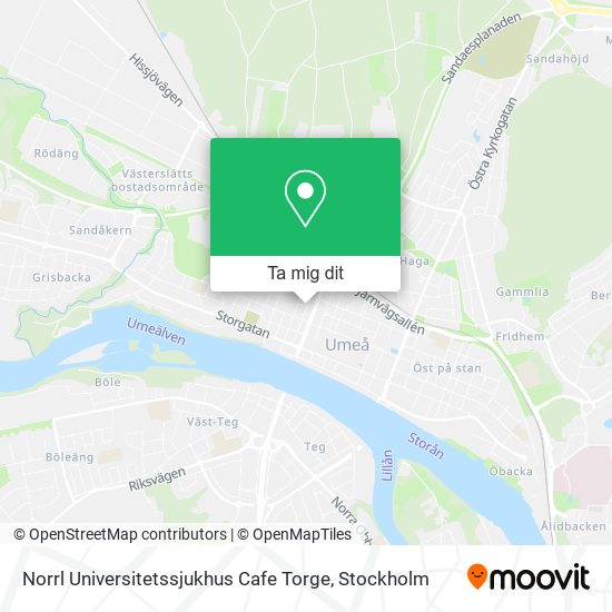 Norrl Universitetssjukhus Cafe Torge karta