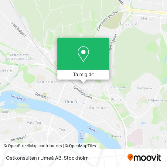 Ostkonsulten i Umeå AB karta