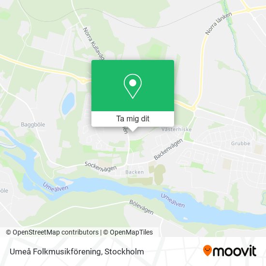 Umeå Folkmusikförening karta