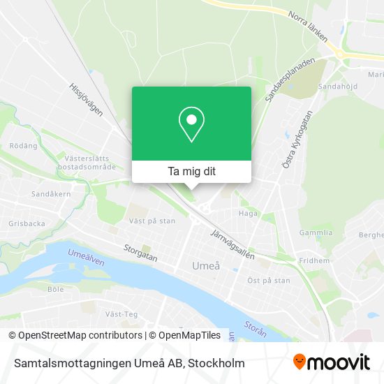 Samtalsmottagningen Umeå AB karta