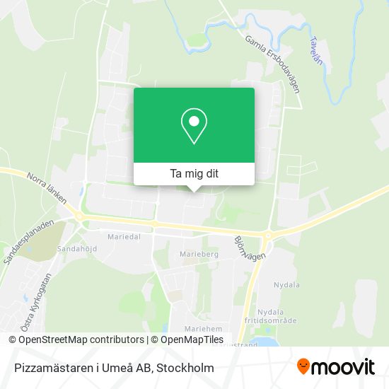 Pizzamästaren i Umeå AB karta