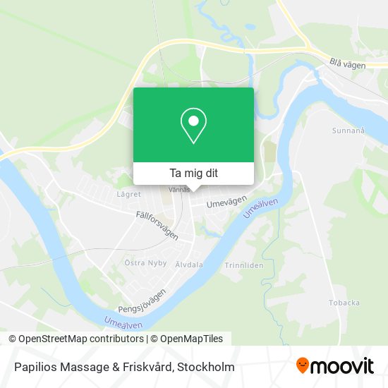 Papilios Massage & Friskvård karta