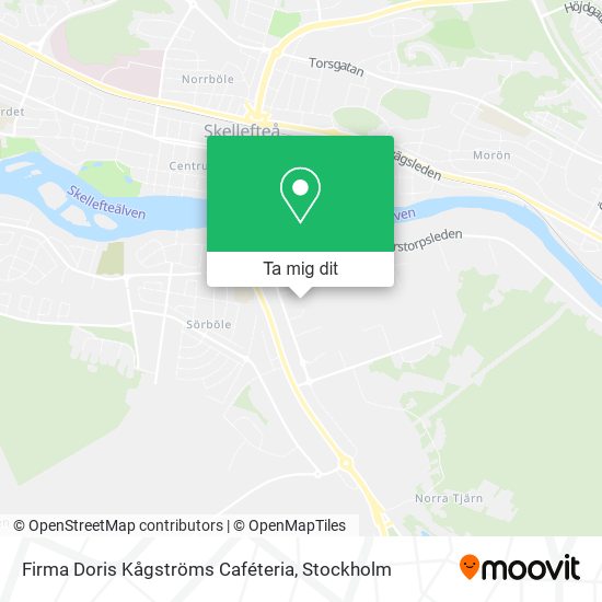 Firma Doris Kågströms Caféteria karta