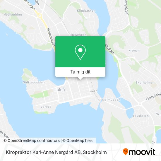 Kiropraktor Kari-Anne Nergård AB karta