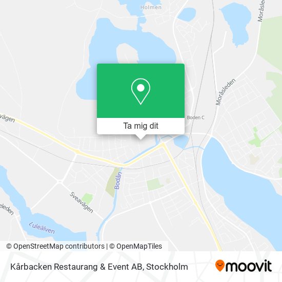 Kårbacken Restaurang & Event AB karta