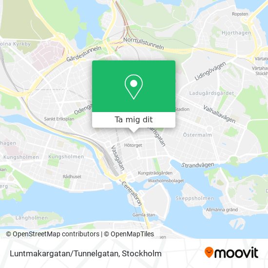 Luntmakargatan/Tunnelgatan karta