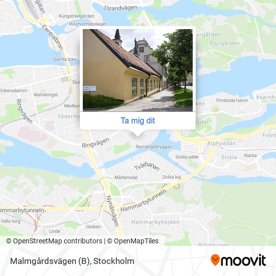 Malmgårdsvägen (B) karta