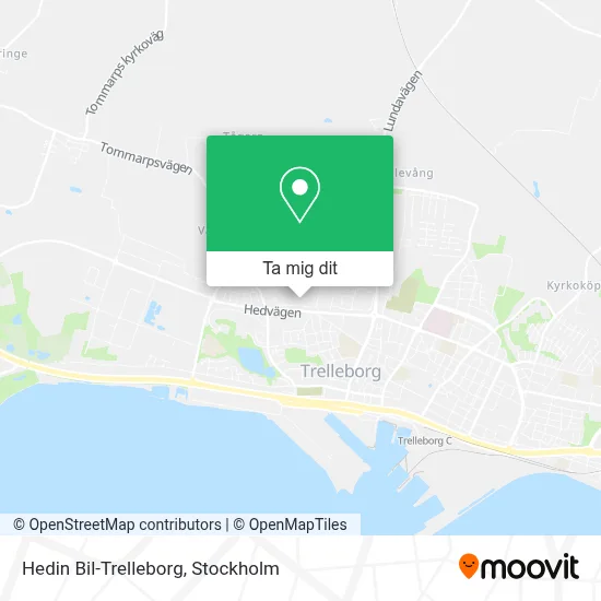 Hedin Bil-Trelleborg karta