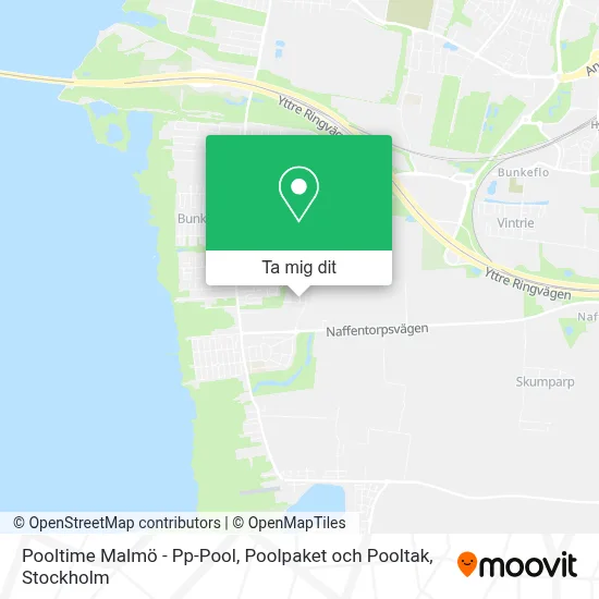 Pooltime Malmö - Pp-Pool, Poolpaket och Pooltak karta