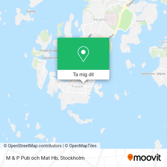 M & P Pub och Mat Hb karta