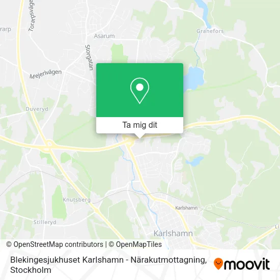 Blekingesjukhuset Karlshamn - Närakutmottagning karta