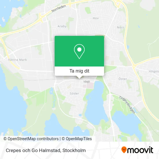 Crepes och Go Halmstad karta